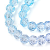 Transparent Glass Beads Strands X-GLAA-E036-07T-4