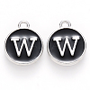 Platinum Plated Alloy Charms LS-ENAM-S118-02W-P-1