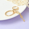 304 Stainless Steel Initial Letter Key Charm Keychains KEYC-YW00004-11-1