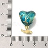 Brass Turquoise Enamel European Dangle Charms KK-M101-08G-3