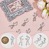 12Pcs 3 Colors Alloy Glass Pendants FIND-SC0021-07-6