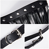 Imitation Leather Tassel Chain Belt AJEW-WH20006-20-6