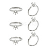 6Pcs Brass Adjustable Ring Findings KK-GO0001-42-1