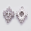 Brass Micro Pave Cubic Zirconia Links ZIRC-E144-12-3