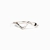 Wave Shaped 925 Sterling Silver Micro Pave Clear Cubic Zirconia Finger Rings FS-WG6021D-01-1