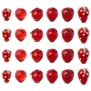 25Pcs 6 Styles Handmade Lampwork 3D Strawberry Beads LAMP-FS0001-19-2