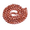 Transparent Half Spray Painted Glass Beads Strands LS-GLAA-Q110-02A-07-2