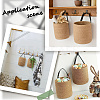 Woven Cotton Storage Baskets AJEW-WH20054-010B-6