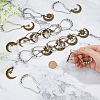 16Pcs 2 Style Iron Shower Curtain Rings for Bathroom HJEW-FH00117-3