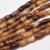 Column Natural Striped Agate/Banded Agate Bead Strands G-M258-41-1