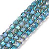 Electroplate Opaque Glass Beads GLAA-F108-10A-12-1