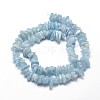 Natural Aquamarine Chip Beads Strands X-G-E271-96-2