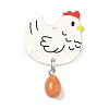 Printed Acrylic Pendants OACR-G059-01B-2