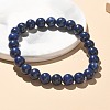 Natural Lapis Lazuli Bead Stretch Bracelets X-BJEW-K212-B-047-6
