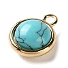Synthetic Turquoise Pendants STAS-L022-398F-G-2