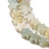 Natural Flower Amazonite Beads Strands G-G085-B09-02-3