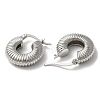 Rack Plating Brass Round Hoop Earrings for Women EJEW-K247-03P-2