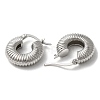 Rack Plating Brass Round Hoop Earrings for Women EJEW-K247-03P-2
