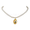 White Glass Pearl Beaded Necklaces NJEW-JN04652-04-1