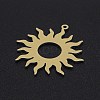 201 Stainless Steel Solar Eclipse Pendants STAS-S105-LA262-2