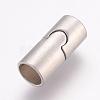 Tarnish Resistant 304 Stainless Steel Magnetic Clasps with Glue-in Ends STAS-K145-38P-1