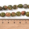 Natural Unakite Beads Strands G-C286-A13-5