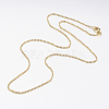 Brass Ball Chain Necklaces X-MAK-L009-06G-2