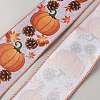 Thanksgiving Day Polyester Printed Pumpkin Ribbons SRIB-WH20020-001B-1
