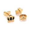 304 Stainless Steel Enamel Stud Earrings EJEW-B009-14G-3