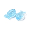 Transparent Spray Painted Glass Beads GLAA-I050-10E-2