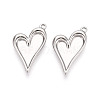 304 Stainless Steel Pendant Cabochon Settings STAS-T067-65P-1