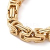 201 Stainless Steel Byzantine Chain Bracelets BJEW-R313-01G-5