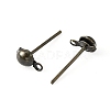 Iron Stud Earring Findings IFIN-F136-4mm-08AB-2