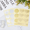 Gorgecraft 12 Sheets 4 Styles Paper Adhesive Embossed Imitation Wax Seal Stickers AJEW-GF0006-65-5