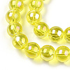 Electroplate Transparent Glass Beads Strands GLAA-T032-T8mm-AB12-2