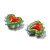 Baking Paint Glass Bumpy Beads Heart LAMP-V001-07E-3