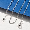 2MM Brass Satellite Chain Necklaces for Women NJEW-D302-49P-2
