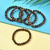 Natural Tiger Eye Bead Stretch Bracelets BJEW-K212-B-028-1