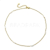 304 Stainless Steel Cable Chain Necklaces with Natural Cultured Freshwater Pearl Beads NJEW-JN06065-2