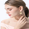1 Pair Brass Hoop Earrings EJEW-LP0007-123G-1