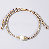 Natural Freshwater Pearl Bead Braided Bead Bracelets JH8725-3-1