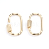 Brass Screw Carabiner Lock Charms X-ZIRC-I041-05G-2