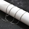 Non-Tarnish 304 Stainless Steel Cable Chain Necklace STAS-T040-PJ204-50-2