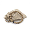 Natural Dyed Sandalwood Beads Stretch Bracelets BJEW-JB03842-3