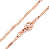 Triangle Brass Link Chain Necklaces for Women NJEW-G084-06RG-2