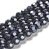 Electroplate Opaque Glass Beads Strands EGLA-A035-P10mm-A18-1