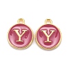 Golden Plated Alloy Enamel Charms X-ENAM-S118-08Y-1