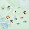 CHGCRAFT 24Pcs 12 Style School Supplies Theme Alloy Enamel Pendants ENAM-CA0001-38-4