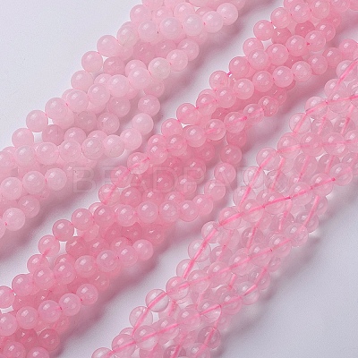 Natural Rose Quartz Beads Strands GSR6mmC034-1