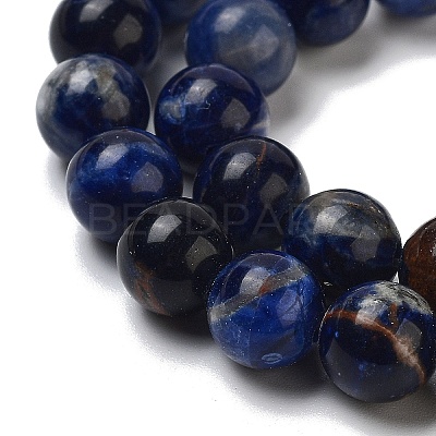 Natural South Africa Sodalite Beads Strands X-G-S259-35-6mm-1